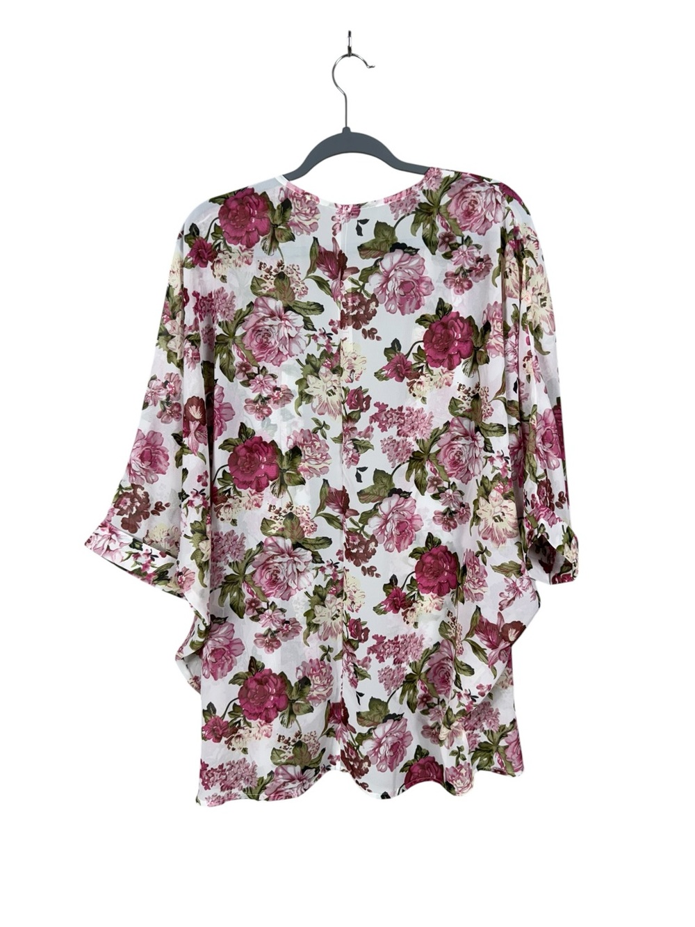 Womens Bohemian Floral Kimono Wrap Small Oversized Beach Coastal Resort New - Picture 2 of 7